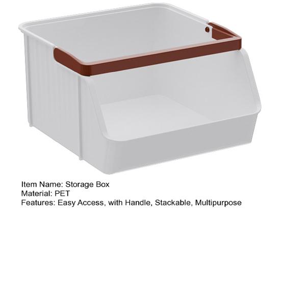 Desktop-Aufbewahrungsbehälter Kunststoff-Aufbewahrungsbox mit Griff Stapelbarer Aufbewahrungs-Organizer für Snacks Toilettenartikel Küchengewürze Büro Heimgebrauch