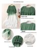 8973 Five-Sleeve Plus Size Gradient Cotton Linen Dress - Loose-Fit Early Autumn Style