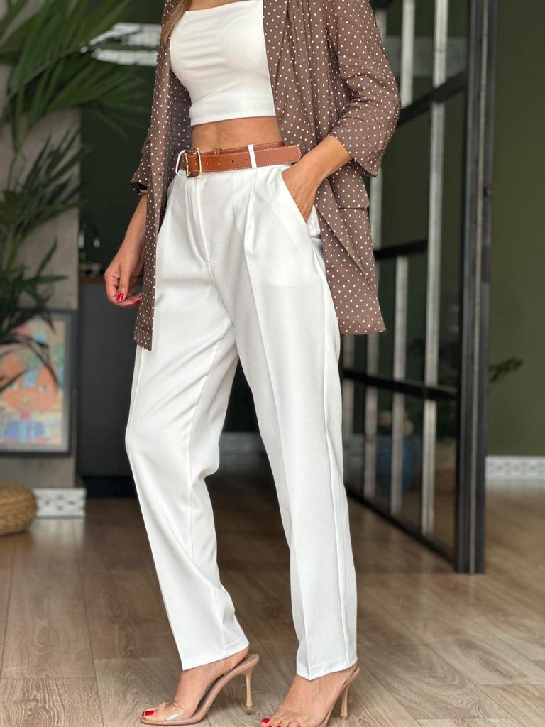 2024 European & American Spring/Summer Sleeveless Pocket Vest & Long Pants Women's Two-Piece Set