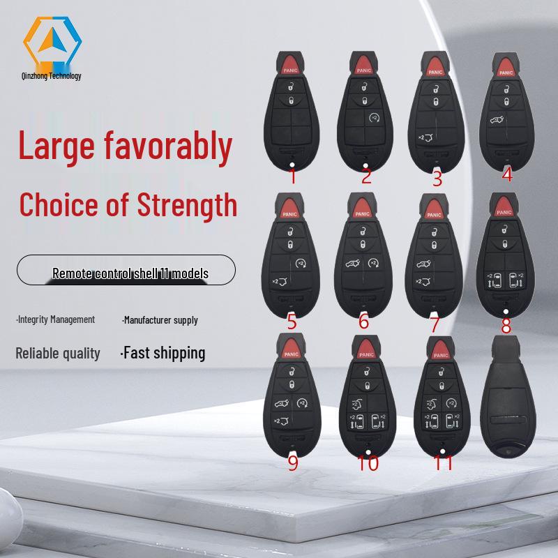 

Корпус смарт-ключа Chrysler для 11 старых моделей - Совместим с пультом дистанционного управления Size 11 чёрный