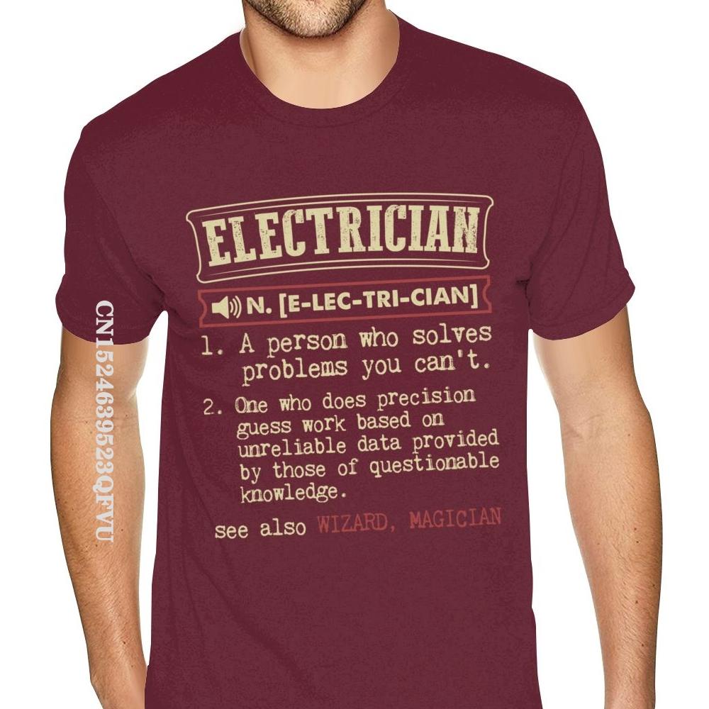 Senaste Elektriker Rolig Ordbok Term T-shirt Anpassad Oversized Anime T-shirt Män Jul Män Kvinnor Svart T-shirt