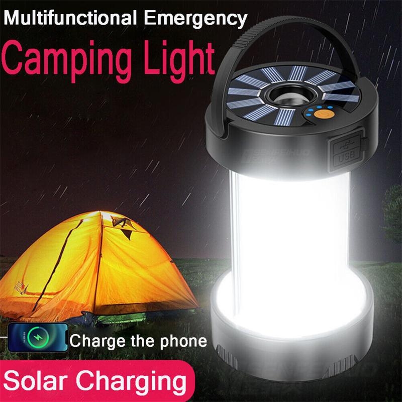 Outdoor Solar Camping Light Type-c Emergency Tent Lantern Multifunctional Rechargeable Portable