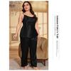 Large Size Camisole Sling+Pants Pajamas Women Bathrobe Sexy Dressing Gown Home Dress Ice Silk Homewear Suit