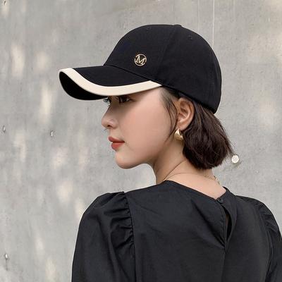 Nouvelle casquette de baseball femme version coréenne d'INSTAGRAM casquette à lettres bicolore chapeau de protection solaire décontracté d'extérieur