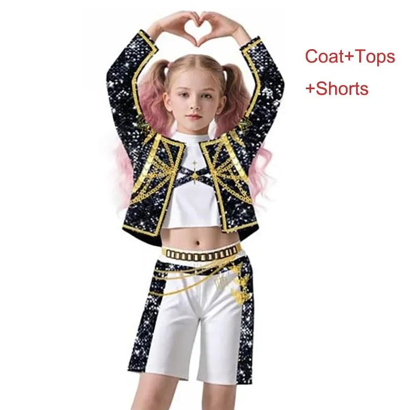 Dívčí K-pop Rumi Zoey Cosplay Huntrix Kostým 3D Tisk Lovci Démonů Rumi Mira Scénické Kostýmy Dětské Halloweenské Párty Oblečení