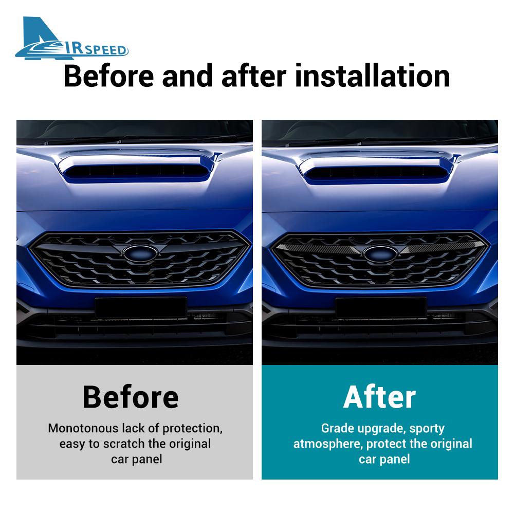 Real Soft Carbon Fiber Sticker For Subaru WRX/WRX STI 2022 2023 2024 2025 2026 2027 Car Front Grille Decoration Accessories