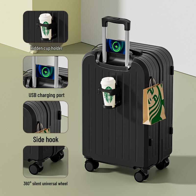 20-calowa walizka kabinowa na kółkach o dużej pojemności, z wytrzymałym zamkiem błyskawicznym, konstrukcją odporną na upadki i zamkiem szyfrowym