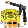 High-Pressure Household Car Wash Kit: 10m, 15m, or 20m Soft Hose with Spray Gun, Brush, and Faucet Connect, Freeze & Sun-Proof