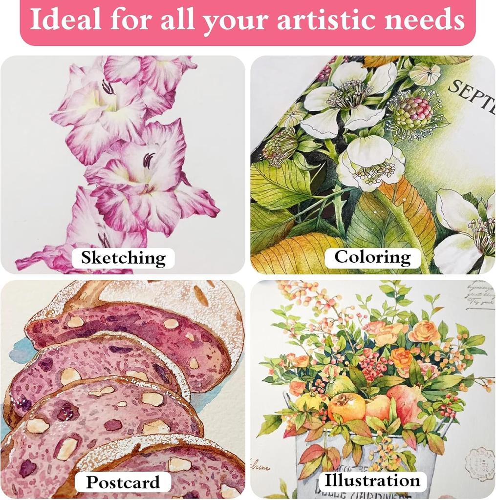 Roseelf Watercolor Colored Pencil Set Includes 1 Watercolor Perfect for Elementary School and Perfect As a Gift for Preschool or School Entrance