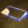 Pocket Sized LED Card Lamp Nameplate Light with Rainbow Effects for Business Professionals Transparent Name Tag Board