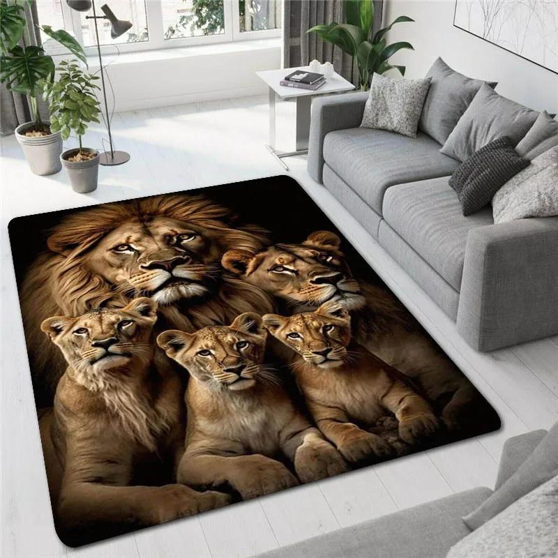 3D Lion Printed Carpet non-slip Carpet kitchen mats for floor decoracion anime rug Fashion yoga mat bedroom decor birthday gift