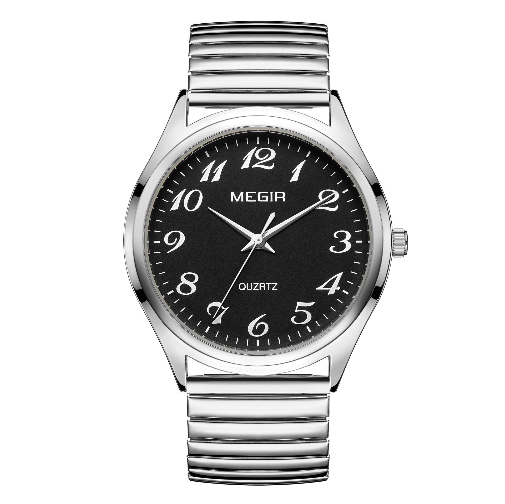 Life Waterproof Quartz Watch Elastic Couple Watch Elastic Band Digital Watch 1088