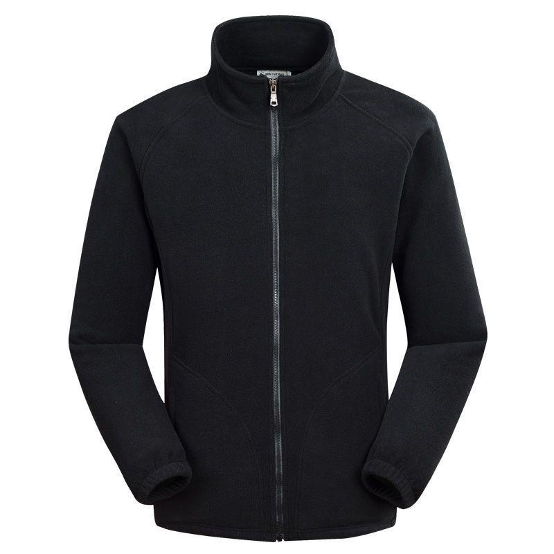 Men's Thick Velvet Fleece Stand-Up Collar Cardigan Jacket