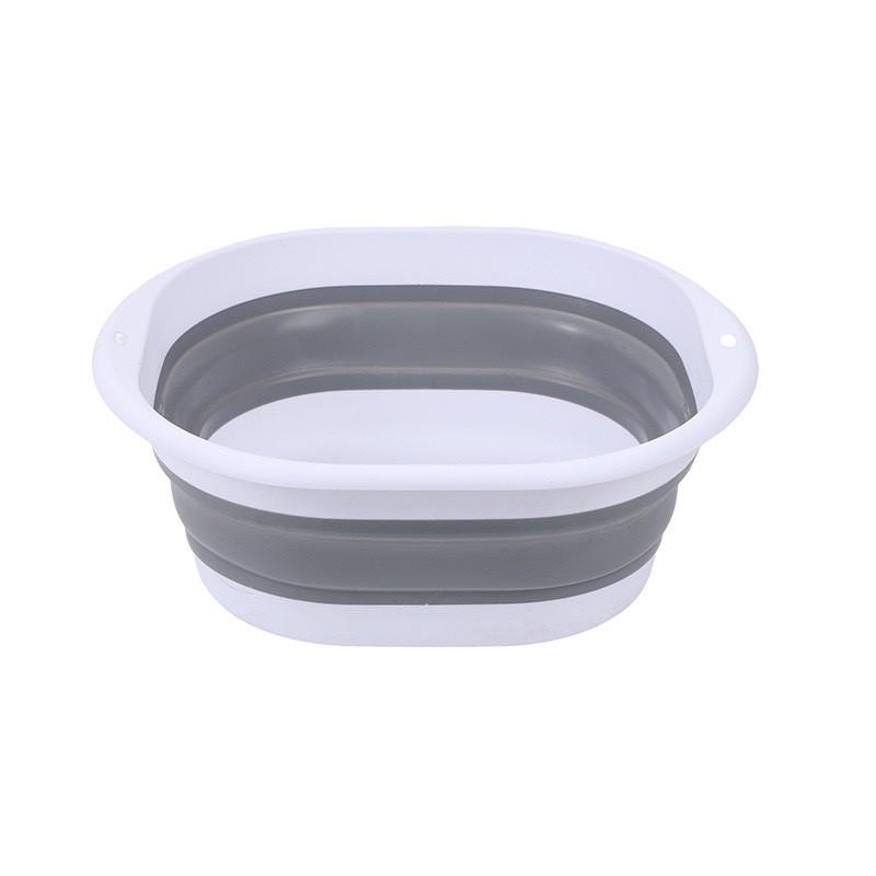 Large Foldable Silicone Basin: Multipurpose for Vegetables, Face, Feet, & More. Ideal for Dorms.