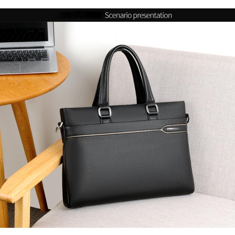 Men's Bag Handbag Soft Leather Large-capacity Casual Business Shoulder Bag Messenger Business Briefcase Men