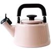 Fuji Enamel Whistling Kettle, Induction Compatible, Cotton, 2.1L, Ash Pink, CTN-2.1WK.AP