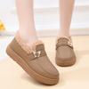 Processing customized cotton shoes women's new winter velvet thickened warm fashionable and comfortable cotton boots women's one-pedal mother shoes