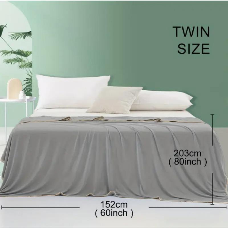 

1pcs Cold Sensing Blanket Summer Lightweight Throw Office Air Conditioning Cover Summer Seasons Breathable Home Travel Nap quilt 152x203cm серый