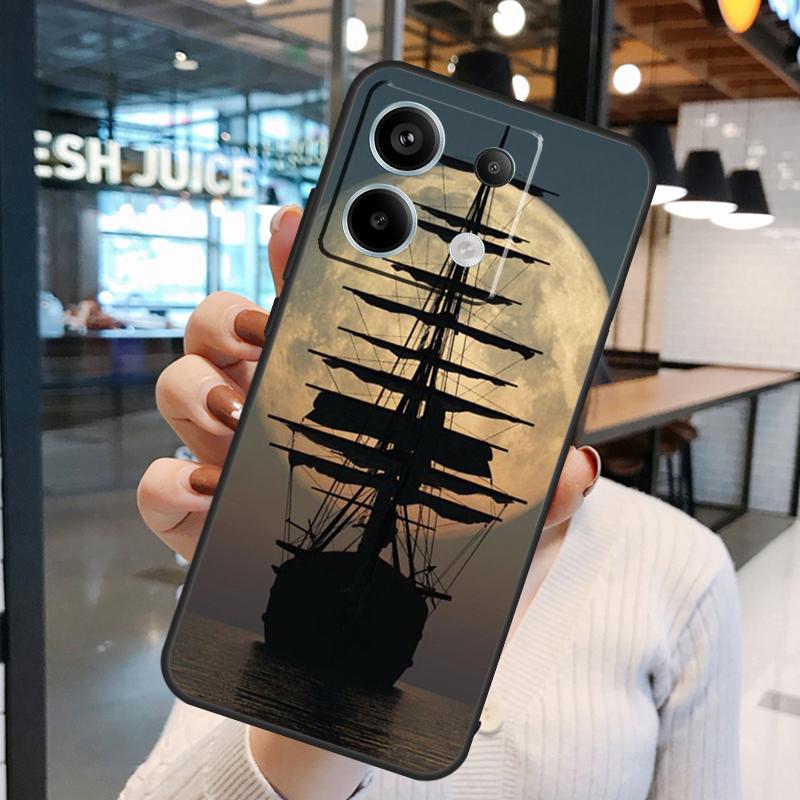 Segel Piratenschiff Boot Hülle Für Xiaomi Redmi Note 14 Pro 10 11 12 13 15 Pro Plus Redmi 15C 14C 10C 12C 13C 15 Abdeckung