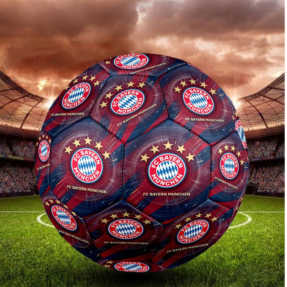 Bayern Monaco Pallone da Calcio Taglia 5 Alta Elasticità Pallone da Calcio Per Competizione All'aperto Allenamento Quotidiano Gioco