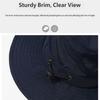 Sun Hat Wide Brimmed Lightweight Foldable For Outdoor Hiking Fishing Beach Activities