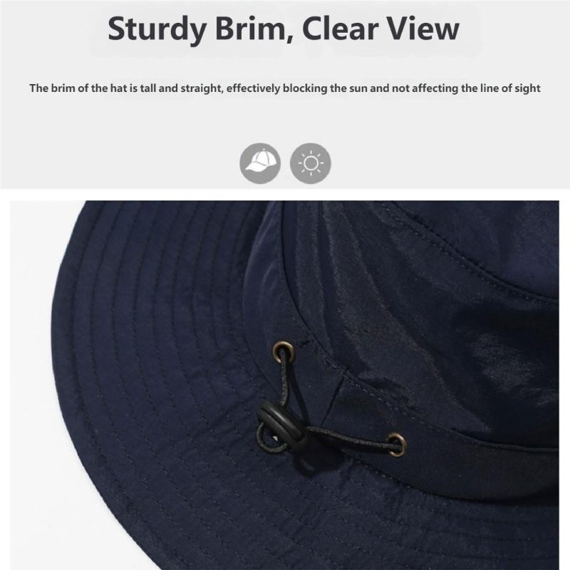 Sun Hat Wide Brimmed Lightweight Foldable For Outdoor Hiking Fishing Beach Activities