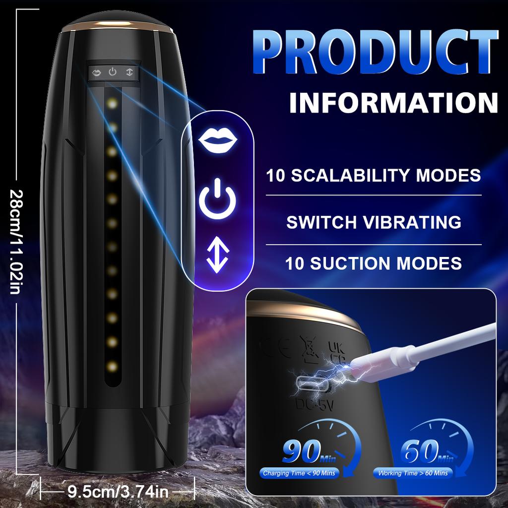 3 IN 1 Automatic Telescopic Sucking Vibrators Male Masturbation Cup Male Enlargement Penis Pump Adult Supplies Sex Toys for Men