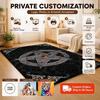 Dark Gothic Pentacle Ruby Accents Patterned Rug Nonslip Thick Carpet For Living Room Bedroom Hallway Home Decor Birthday Gift