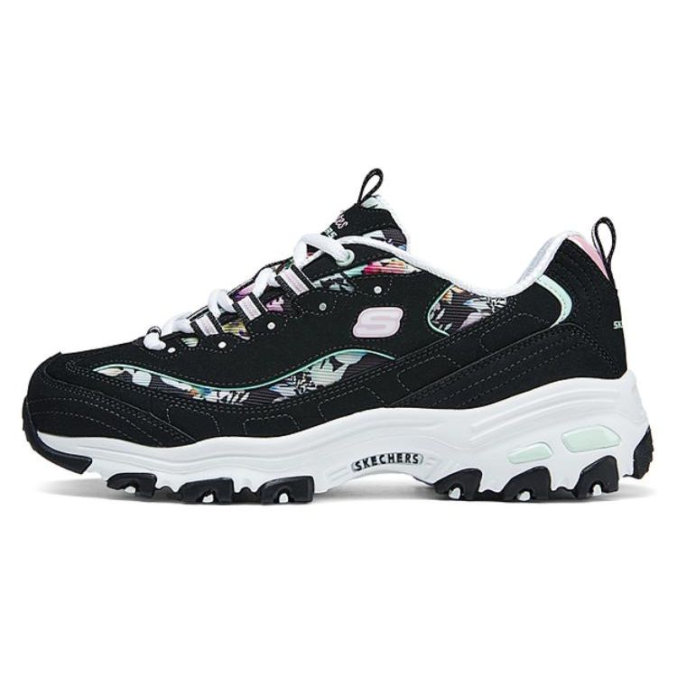 Skechers DLites Synthetic Leather Easy Comfortable Trendy Versatile Durable Breathable Lightweight Low-Top Casual Shoes Women sneakers 149794-BKMT 36.5