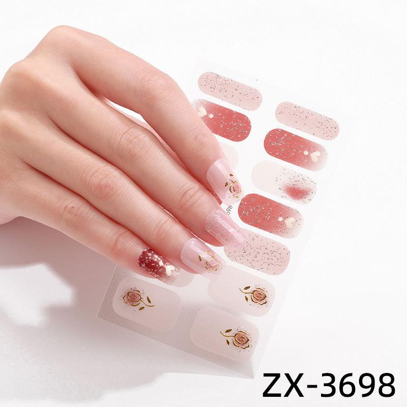 Chinese Style New Year Nail Art Stickers Cartoon 3D Imitation Diamond Hot Stamping Christmas Holiday Nail Stickers