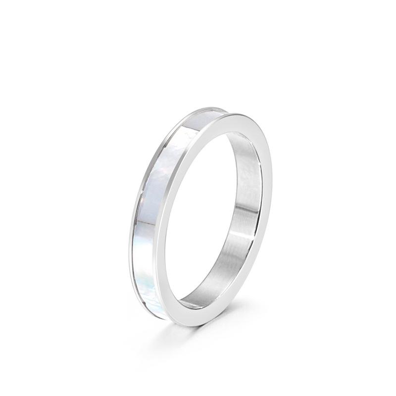 Kalen Europäischer & Amerikanischer Stilvoller Edelstahl Mehrfachring mit Römischen Ziffern & Muscheldesign