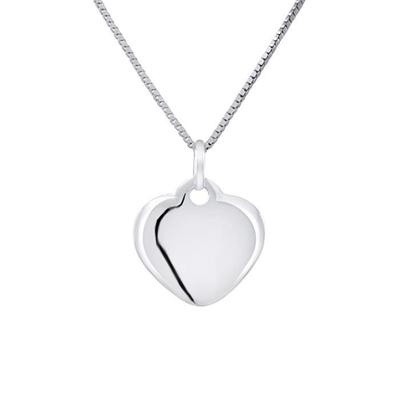 Children's Pendant - LÉA &; ARTHUR - Heart - 375 White Gold - Hypoallergenic Jewelry - Gift Bag