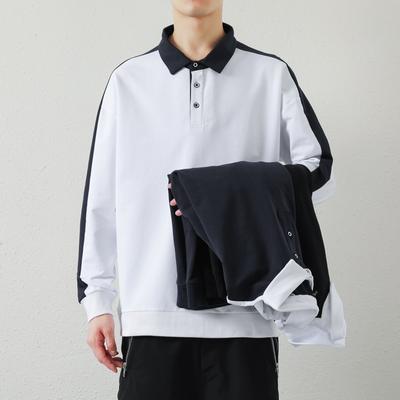 Sweatshirt Men's Spring New Bottoming Top Polo Shirt Collar Long-sleeved Jacket Men's Spring and Autumn