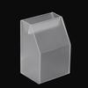 EWOO SUPPLY 12cm Lock Acrylic Donation Box with Frosted Glass Style Box Wide, Built-in Type, Semi-transparent Lock, YS-1029