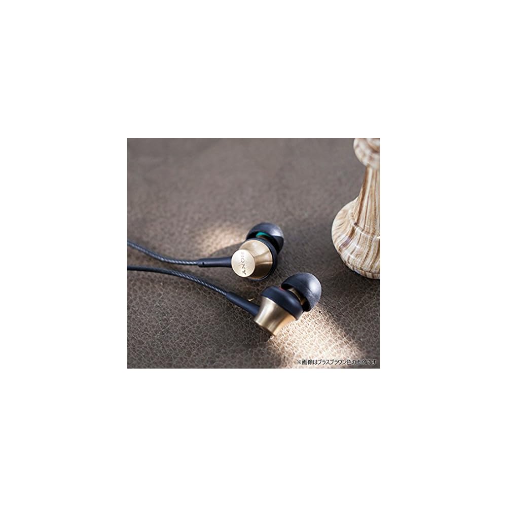 Sony MDR-EX650AP Earphones: In-ear type, brass housing, with microphone, brass black (MDREX650AP BQ)