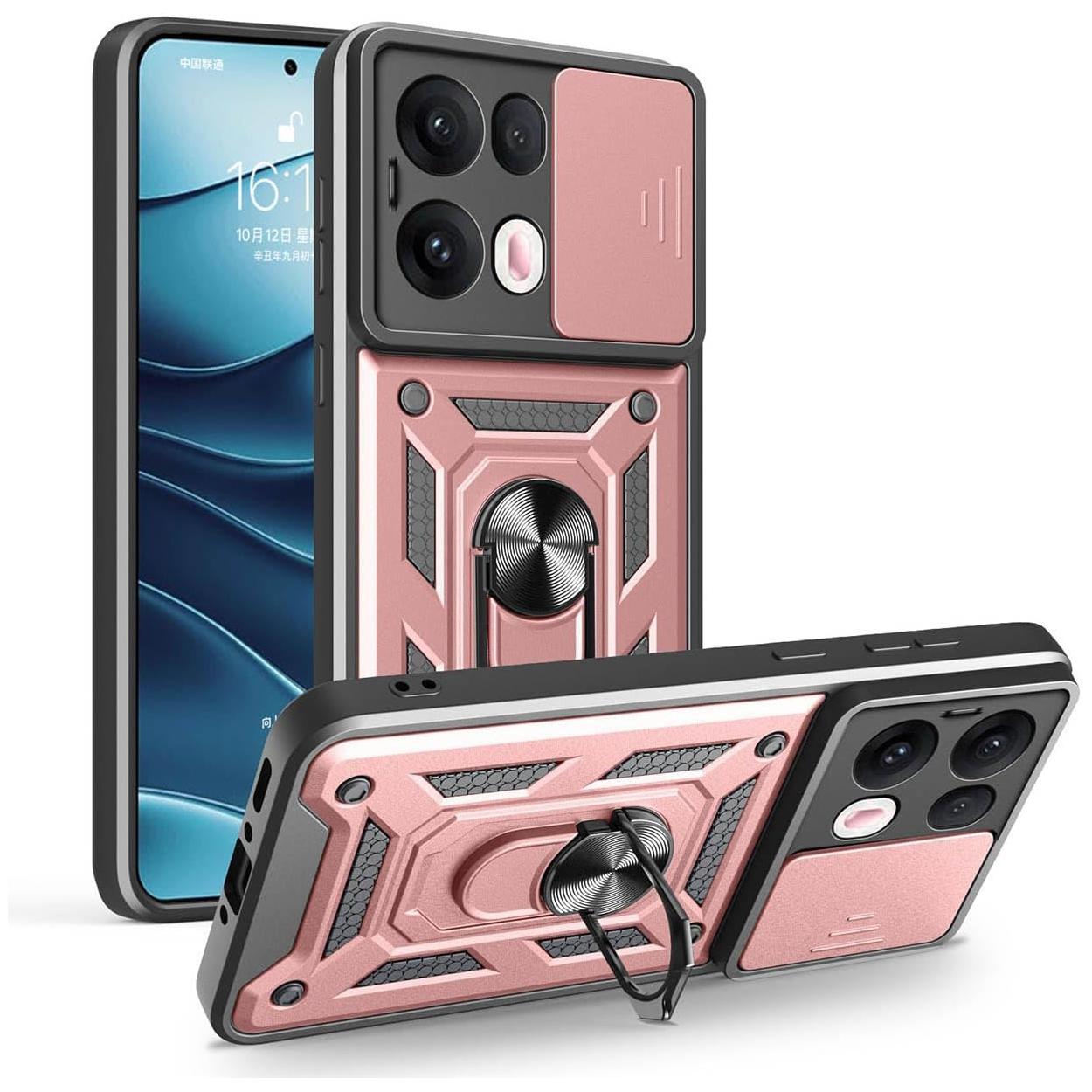 

Бронированный чехол для OPPO Reno 13 13F 13FS 5G Reno13 Pro F FS Защита линз с кольцом Магнитный держатель Coque Fundas Capa OPPO Reno 13FS 4G розового золота