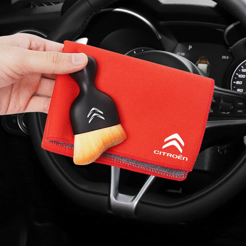 FRPM6 Car Wash Towels Microfiber Rag Cleaning Brush For Citroen C5X C3 C4 Aircross Picasso Cactus Celysee e-C3 e-C4 C6 C1 C2 Berlingo