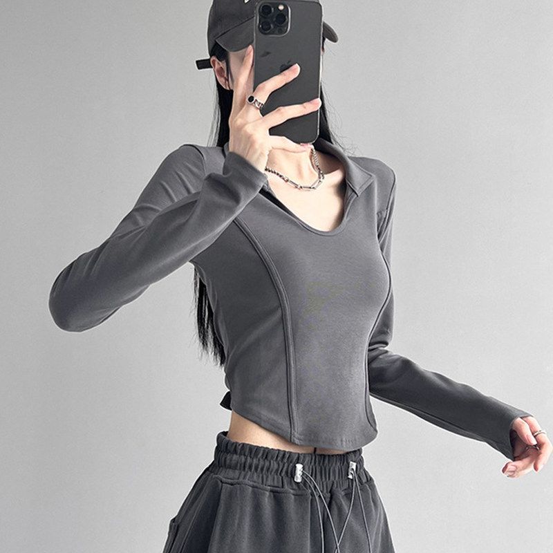 Yoga Long Sleeves Female Fashion Good-looking Sexy Workout Clothes