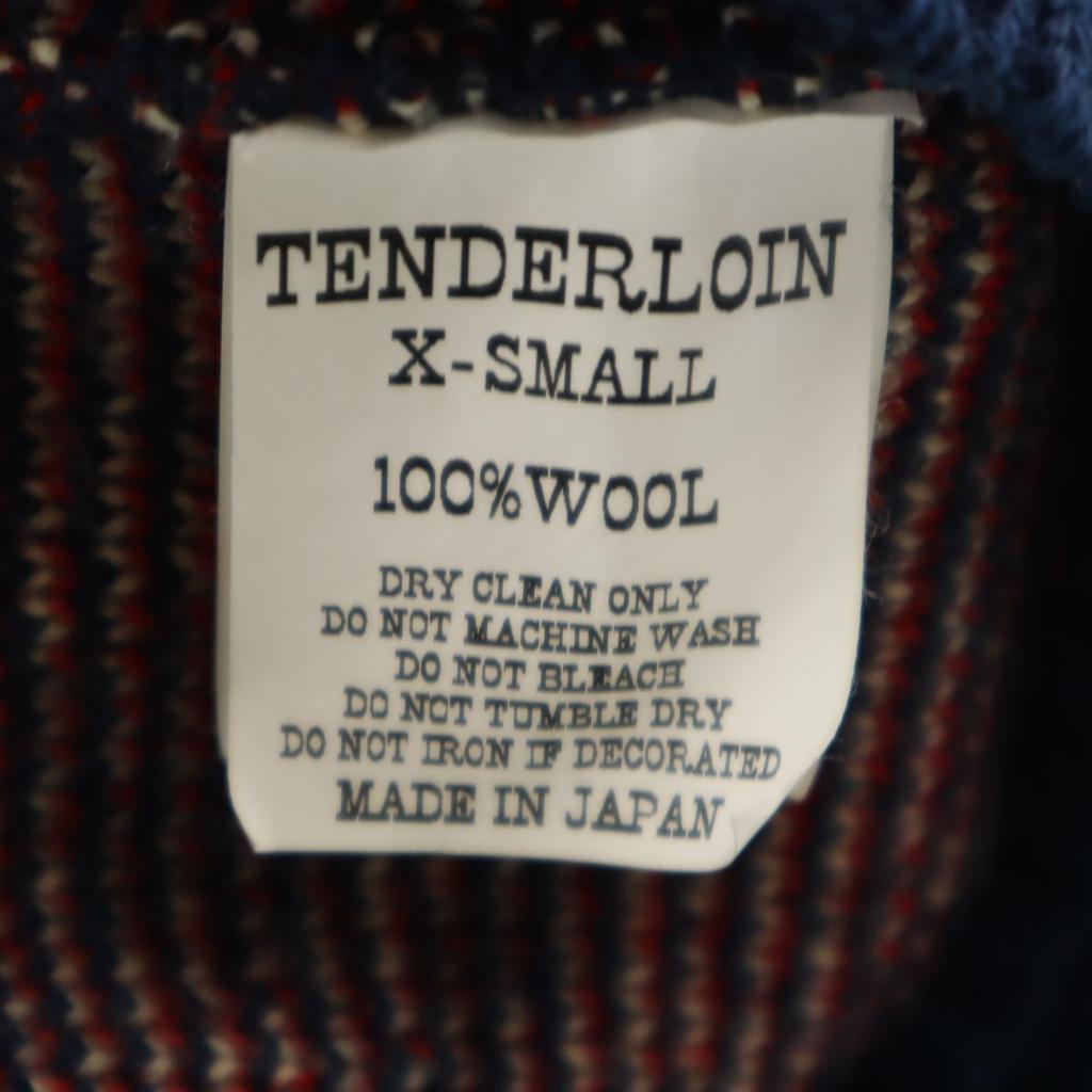 TENDERLOIN 15AW Made in Japan Wool Blend Wing Pattern Long sleeve sweater Men's Used