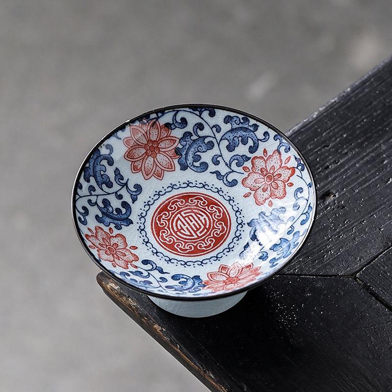 Chinese Blue and White Porcelain Fruit Plate Household Nut Biscuit Storage Plate Living Room Tabletop Sundries Storage Plate New