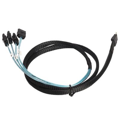SAS Cable SFF‑8654‑4 SATA 7 Pin Array Disk Faster Transmission Mini PVC Computer Accessories 1meter