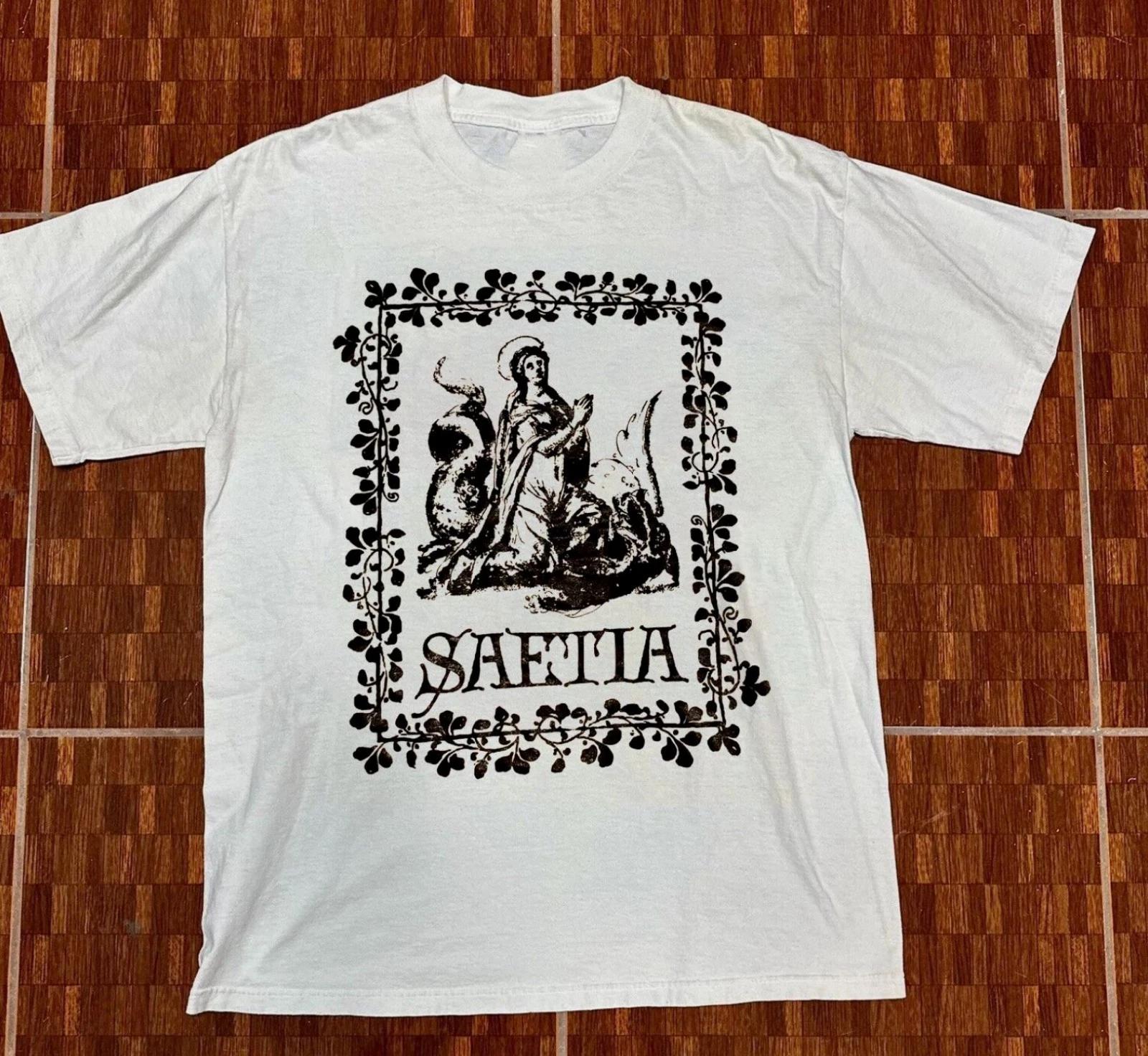 

VTG 90s Saetia Band Gift For Fan White Short Sleeve All Size Shirt S