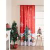Single Panel Christmas Themed Curtains Living Room Bedroom Decoration Decorative Rod Pole Window Screens Curtain Polyester Ideal For Area