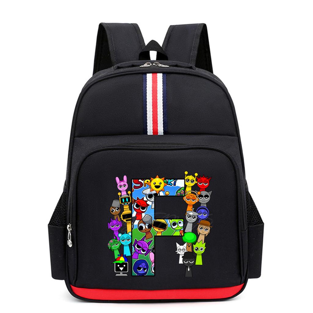 New School Style Primary School Students Large-capacity Schoolbag, Letter Printing Cartoon Trend Children's Versatile Backpack