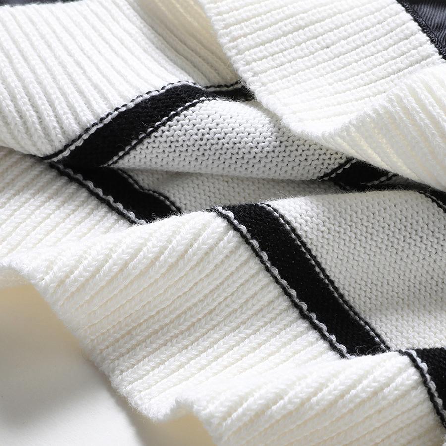 New Punk Gothic Unisex Sweater Fall Winter Women Striped Cool Jumper Loose Rock Thin Dark Streetwear Top  C-132