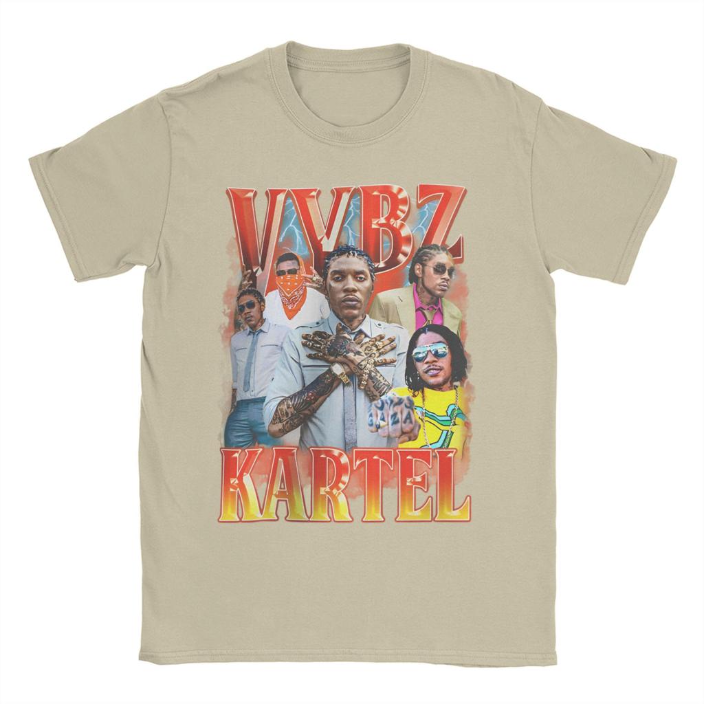 Rapper Vybz Kartel T-Shirt Summer  100 Cotton T-Shirts For Man Novelty Printed Tshirt Short-Sleeved Funny Top Tees