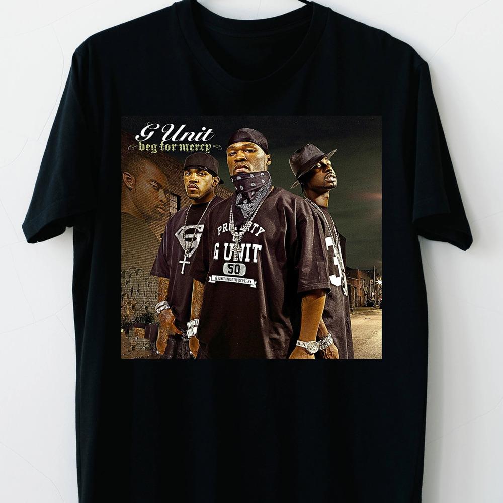Винтажная черная футболка 50 Cent G-Unit Унисекс Все размеры S-5XL Унисекс Футболка M