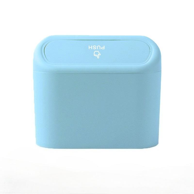 

Car Trash Can (With Lid), Small Car Trash Can, Leak-Proof Mini Car Supplies синий