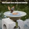 Bird Bath Maintenance Tool Copper Disc, Water Purifier Pure 3 Point Purification Disc for Birds Support, 4 Inch Outdoor Garden Natural