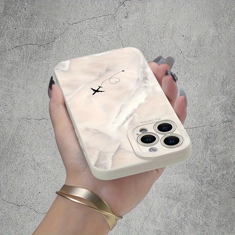 Love Route Airplane Cloud Pattern Silicone Phone Case For iPhone 17 16 15 Pro Max 14 13 12 11 XS X XR 7 8 Plus 16E 17 Air Cover